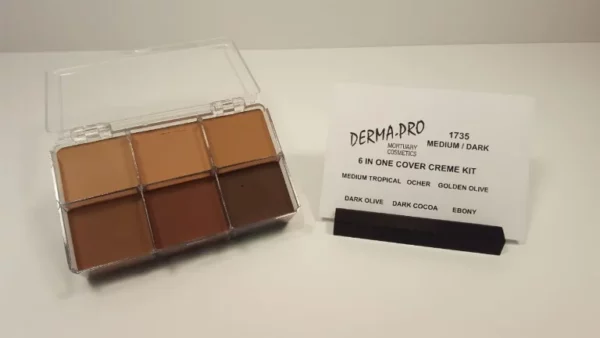 Derma-Pro Mortuary Cosmetics 6 In One Cover Creme Cover Kit Medium / Dark