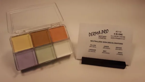 Derma-Pro Mortuary Cosmetics Illusion Creme Skin Primer Kit - Neutralizes Skin Discolorations