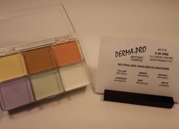 Derma-Pro Mortuary Cosmetics Illusion Creme Skin Primer Kit - Neutralizes Skin Discolorations